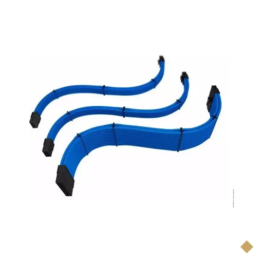 Rise Mode Kit com 3 Cabos Sleeved Full Blue