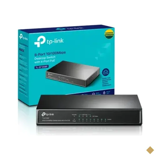 Switch Tp-Link 8 Portas, 10/100MBPS, 4 Portas Poe - TL-SF1008P