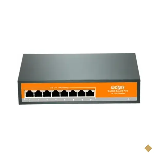 Switch Poe 10/100/1000 Haiz, 08 Portas Gigabit + 02 Uplink - Hz