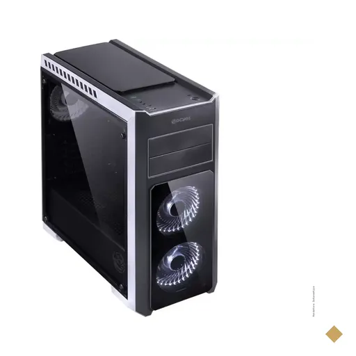 Gabinete PCYes! Tank Mid Tower Preto Led Branco