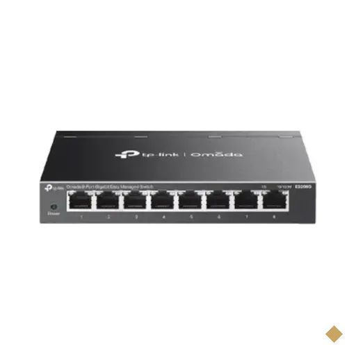 Switch Omada By Tp-link 8 Portas Gigabit Rack Case Metal Es208g