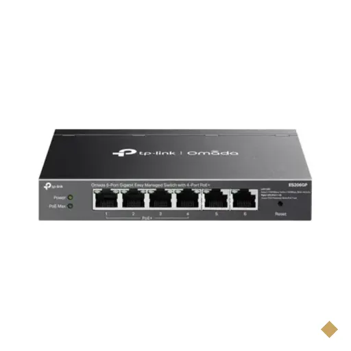 Switch Tp-link Es206gp Gerenciável 6 Portas Gigabit C/4 Portas Poe+