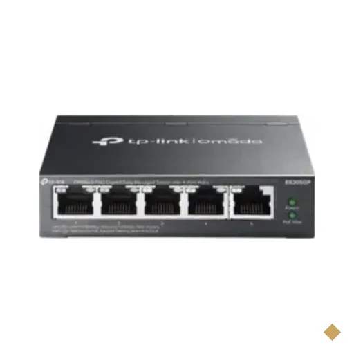 Switch Gerenciável Tp-link 5 Portas Gigabit C/4 Portas Poe+ - Es205gp