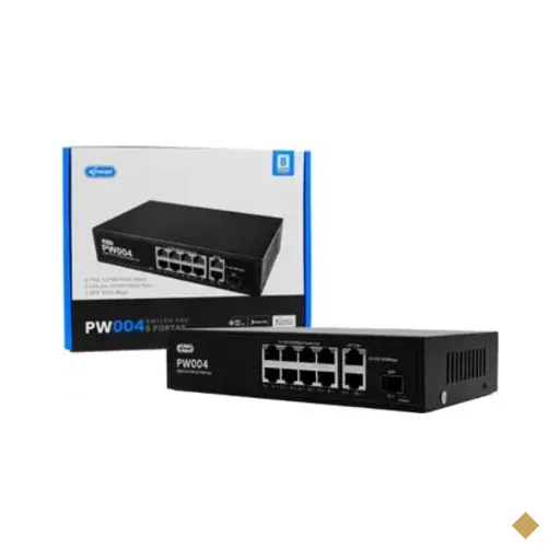 Switch Poe 8 Portas Gigabit Com Sfp Para Câmeras Ip Cftv 100w Total, Plug And…