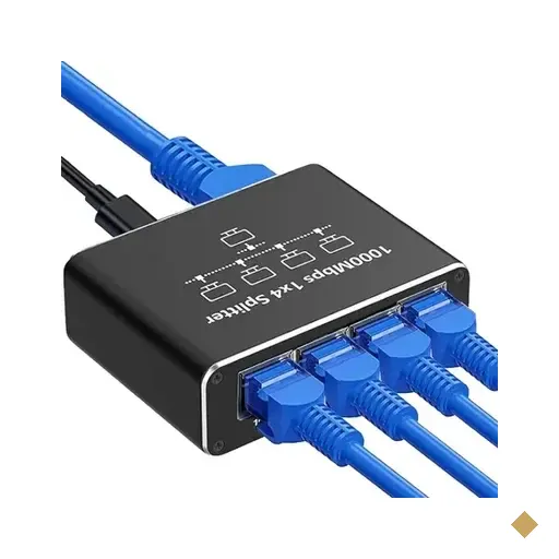 Switch Rede 4 Portas Divisor  Ativo Gigabit 10/100/1000