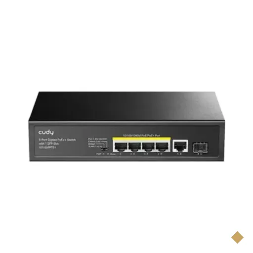 Switch Gigabit Poe+ 4 Portas 1 Uplink 1 Sfp 60w Gs1005pts1