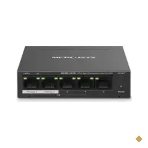 Switch Mercusys Ms105gp, 5 Portas, Gigabit, C/4 Portas Poe+