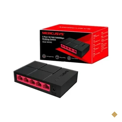 Switch Rede 05p Mercusys Ms105g 1000mbps Gigabit
