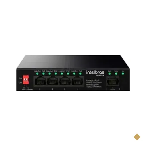 Switch Intelbras S1105g-p, 4p Gigabit Poe, 1p Uplink - 4760130