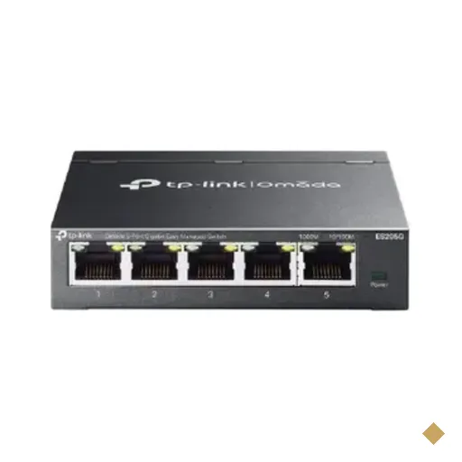 Switch Omada By Tp-link 5 Portas Gigabit Rack Case Metal Es205g