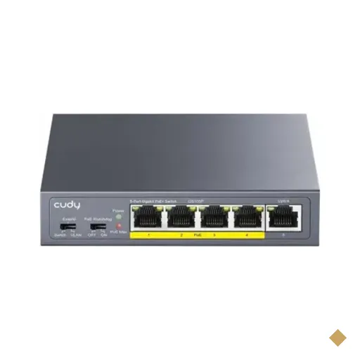 Switch Gigabit Poe+ 5 Portas 4 Poe 36w Watchdog Gs105p