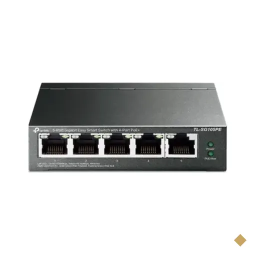 Switch Tp-link Tl-sg105pe Smart Gigabit 5 Portas 4 Poe+ 65w Gerenciável…