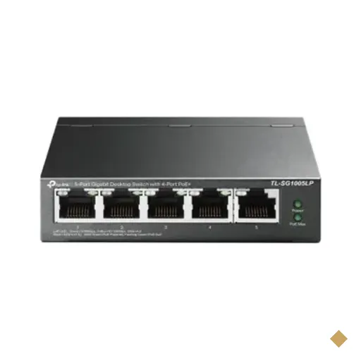 Switch Tp-link 5 Portas Gigabit C/ 4 Portas Poe+ 40w - Tl
