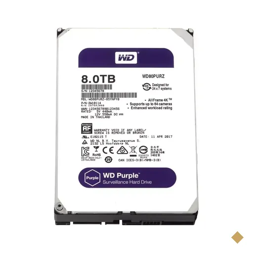 Western Digital Purple Series 8TB 5400RPM 128MB SATA 6.0Gb/s WD80PURZ