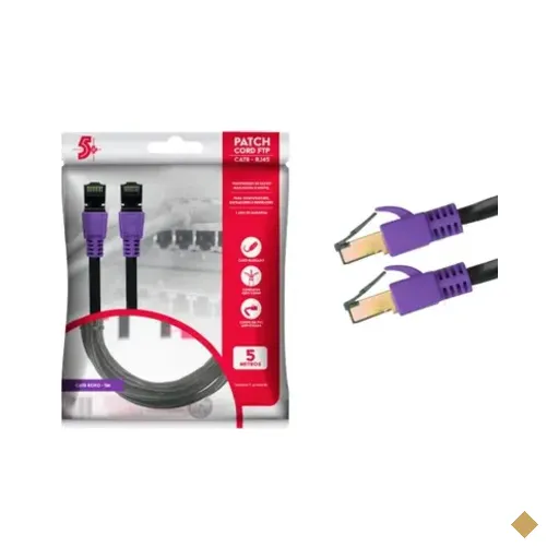Cabo De Rede Blindado Rj45 Cat8 2000mhz 40gbps 5mts