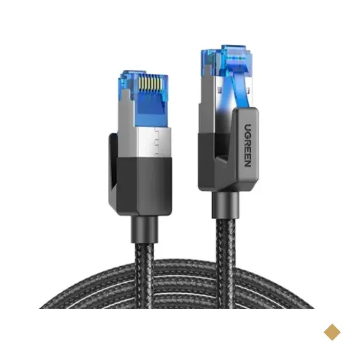 Cabo De Rede Ugreen Cat8 F/ftp Rj45 Ethernet 1 M Preto