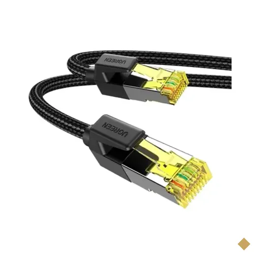 Cabo De Rede Rj45 Ugreen Cat7 F/ftp Macho 2 Metros Preto.