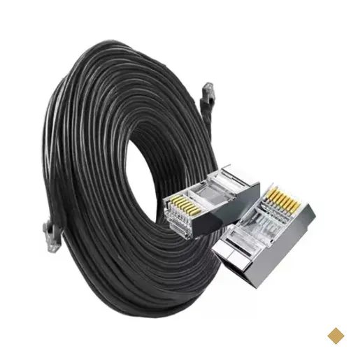 Cabo De Rede Interno Externo 20mt Blindado Com Conector Rj45