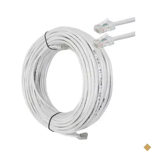 Cabo De Rede Cftv 10 Metros 8 Vias Upt 4 Pares Cat5 Branco