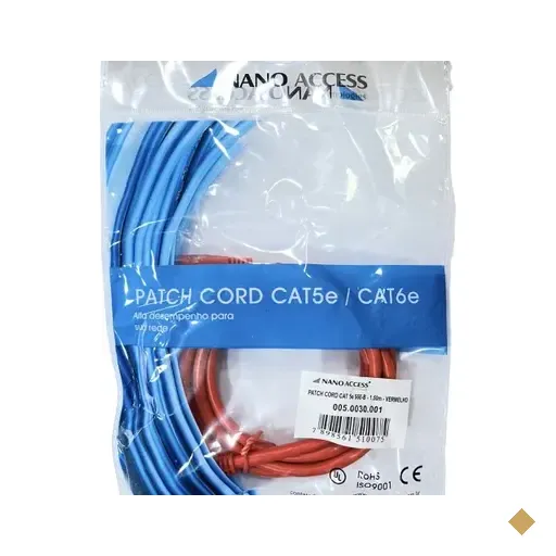 Patch Cord Cat5e 1,5m Vermelho