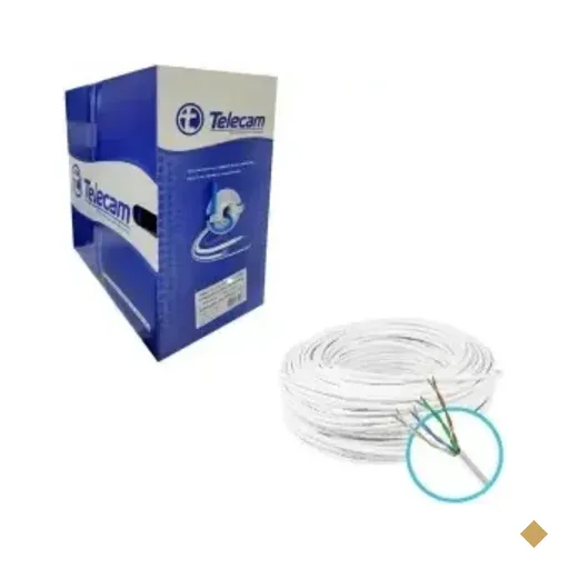 Cabo De Rede Telecam Lan 4p Cat5 300 Metros 4px24awg Branco