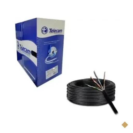 Cabo De Rede Telecam Lan 4p Cat5 300 Metros 4px24awg Preto