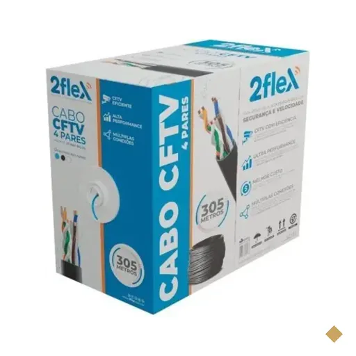 Cabo Cftv Utp Cat5 305mts 4 Pares Azul