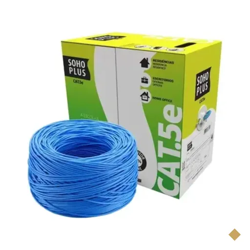 Cabo Lan U/utp Cat.5e 24 Awg, 4 Pares, Cmx 305m, 100% Cobre, Azul