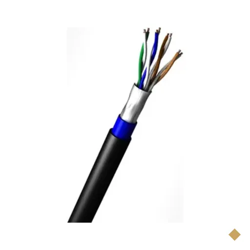 Cabo Ftp Megacabos 8 Vias Cat5e Ext Blindado Capa Dupla 500m