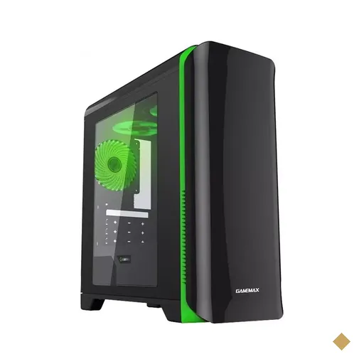 Gabinete Gamemax H602 Black Green Micro-Gaming Mid-Tower Case