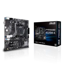 Placa Mãe ASUS Prime A520M-K, Chipset A520, AMD AM4, mATX, DDR4…
