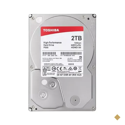 Toshiba 2TB P300 Series 7200RPM 64MB 3,5″ SATA 6.0GB/s HDWD120UZSVA