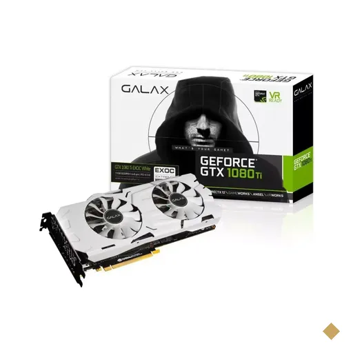 Placa de Vídeo Galax GeForce GTX 1080Ti EXOC White 11GB GDDR5X 352-bit PCI…