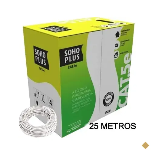 25 Metros De Cabo Rede Lan Utp CAT5e Furukawa Sohoplus, U/utp, Branco