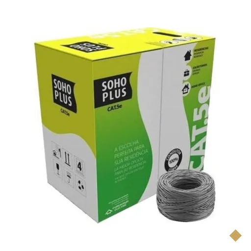 Caixa De Cabo De Rede CAT5e Furukawa Sohoplus, UTP 305mts Utp Cor:cinza