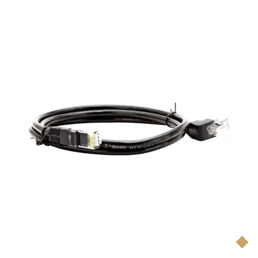 Cabo De Rede Cat5e Plug 90° Graus Para Cima Preto - 3 Metros.