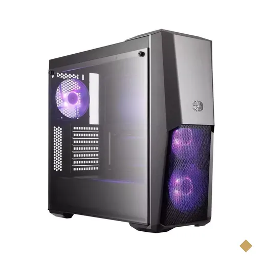 Gabinete Cooler Master MasterBox MB 500 Tempered Glass Led RGB Mid Tower Black