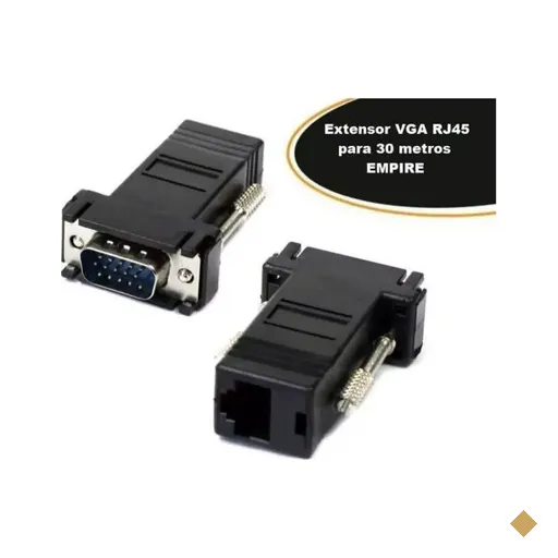 Adaptador Extensor VGA LAB CAT5 RJ45 Preto - Empire 