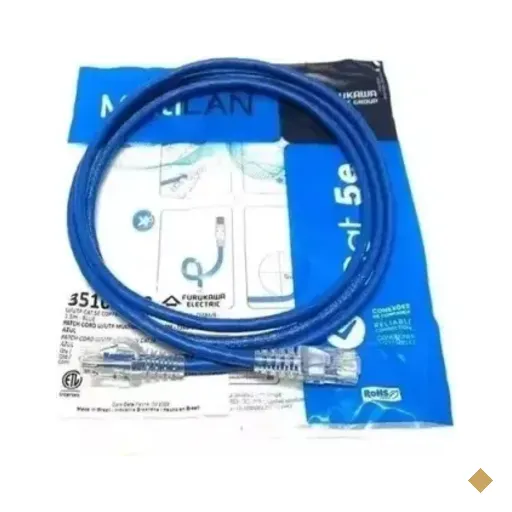 Cabo De Rede Patch Cord Cat5e, 1.5 Metros, Azul Multilan