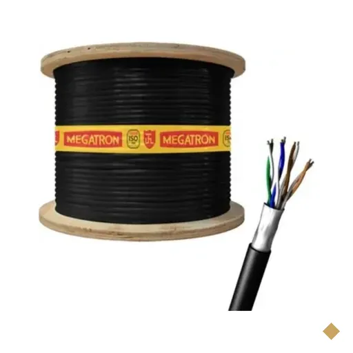 Cabo De Rede Lan Ftp Cat.5e 4px24awg Capa Dupla Blindado Para Uso Externo 305m…