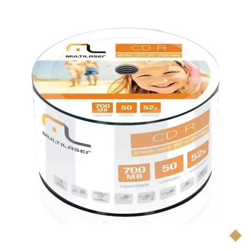 Multilaser CD-R 52X 700MB Shrink 50 unidades