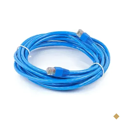 Cabo De Rede Patch Cord Cat5e Montado Azul - 5 Metros