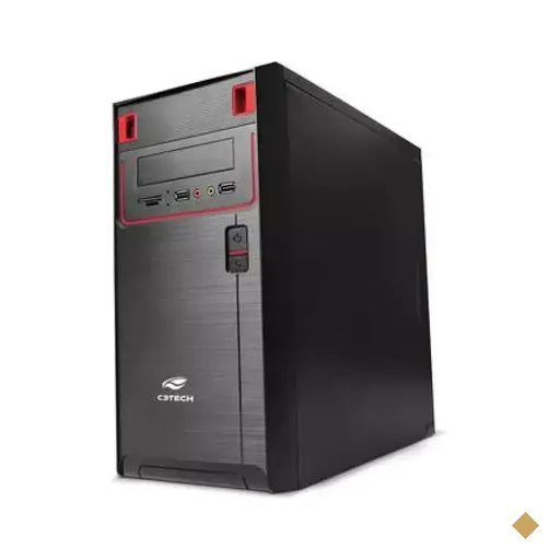 Gabinete C3Tech MT-21BK Mid Tower Black Com Fonte 200W