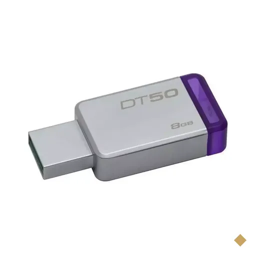 Pendrive Kingston DataTraveler 50 8GB USB 3.1 Cinza / Roxo 