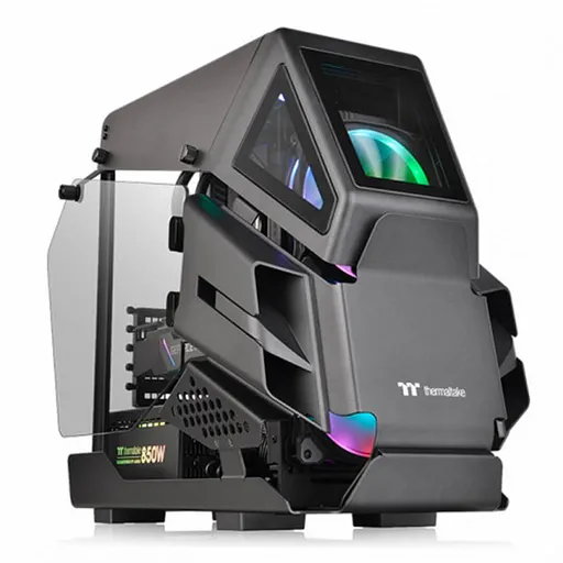 Gabinete Gamer Thermaltake AH T200 Black, Vidro Temperado, Preto, Sem Fonte…