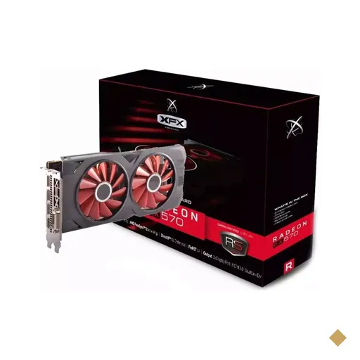 Placa de Vídeo XFX Radeon RX 570 4GB RS Black Edition GDDR5 256-bit PCI…