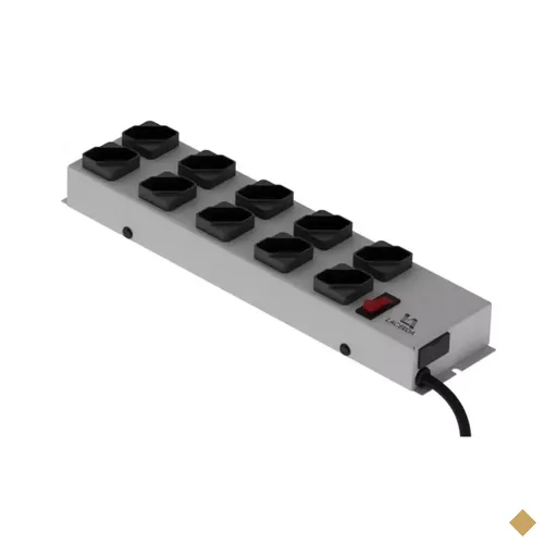 FILTRO DE LINHA 10 TOMADAS BR METALICO
