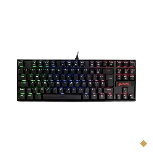 Teclado Mecânico Gamer Redragon RGB Kumara com Swicth Outemu Blue ABNT2