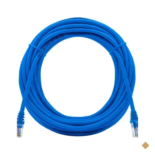 Cabo De Rede Azul Profissional 10 Metros Internet Cftv Montado