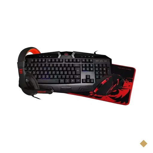 Kit Gamer Redragon Harpe/Centrophorus/Garuda - Teclado/Mouse/Headset/Mousepad